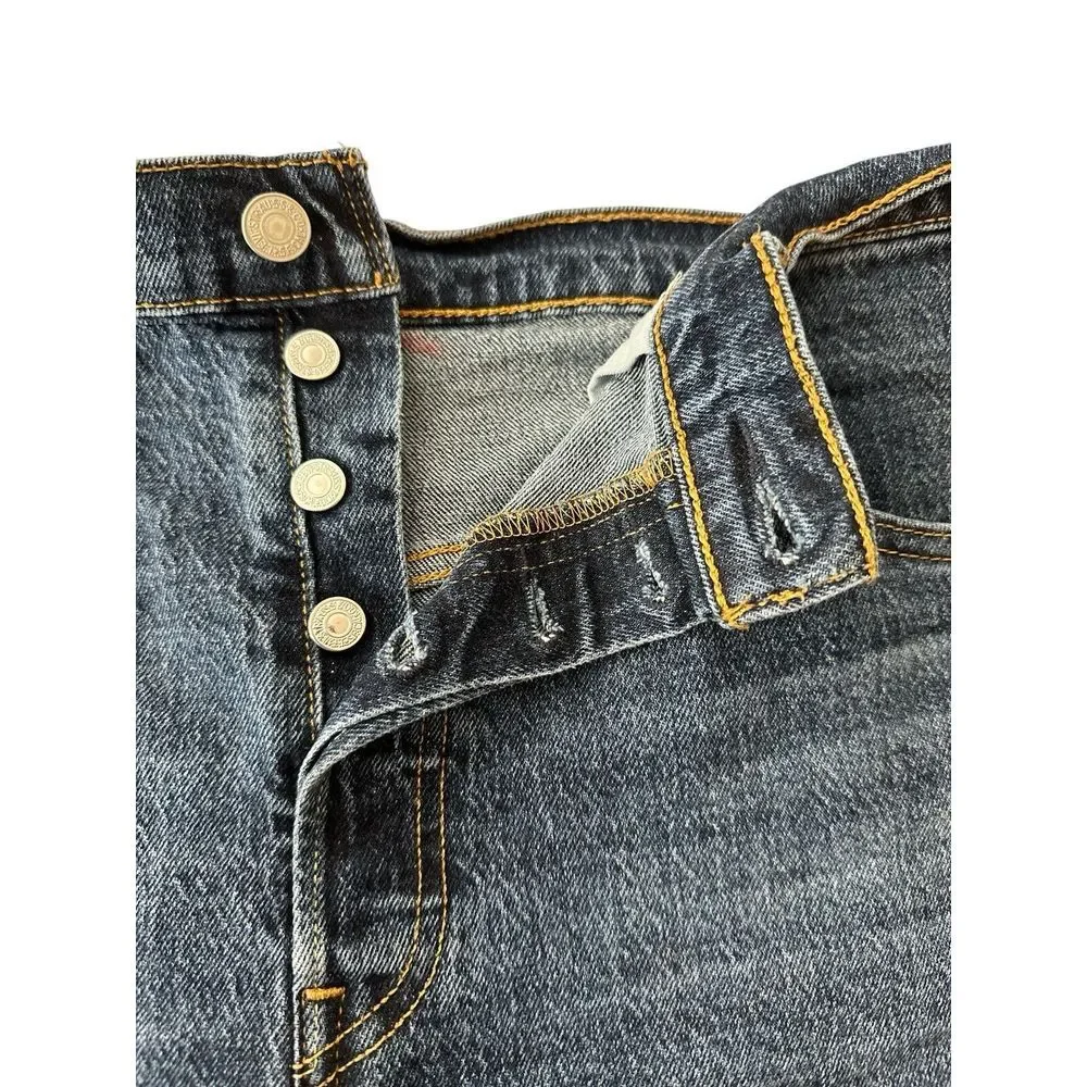 Levis Jean Shorts Women‎ 33 Blue Mid Rise Stretch Denim Classic Packets